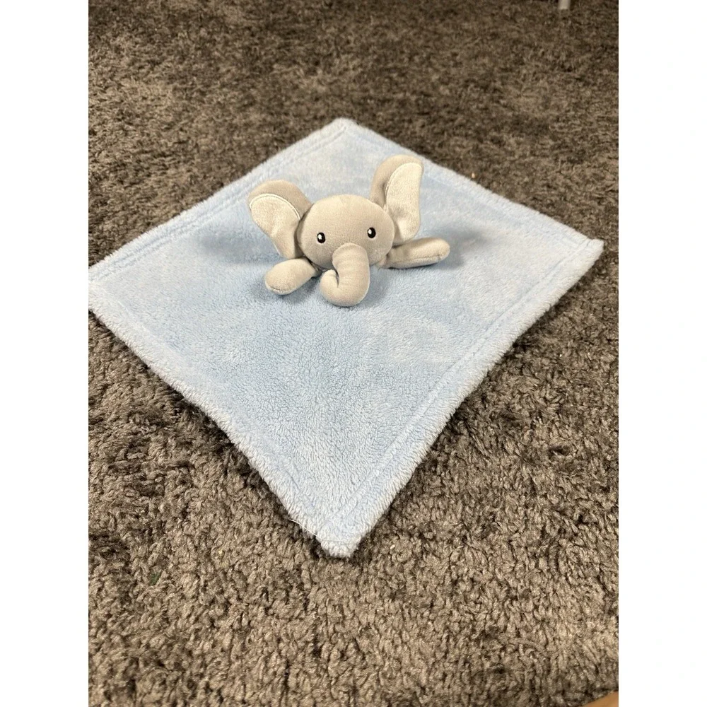 Cutie Pie Pink Blue Elephant Security Blanket‎ Baby Infant Plush Lovey